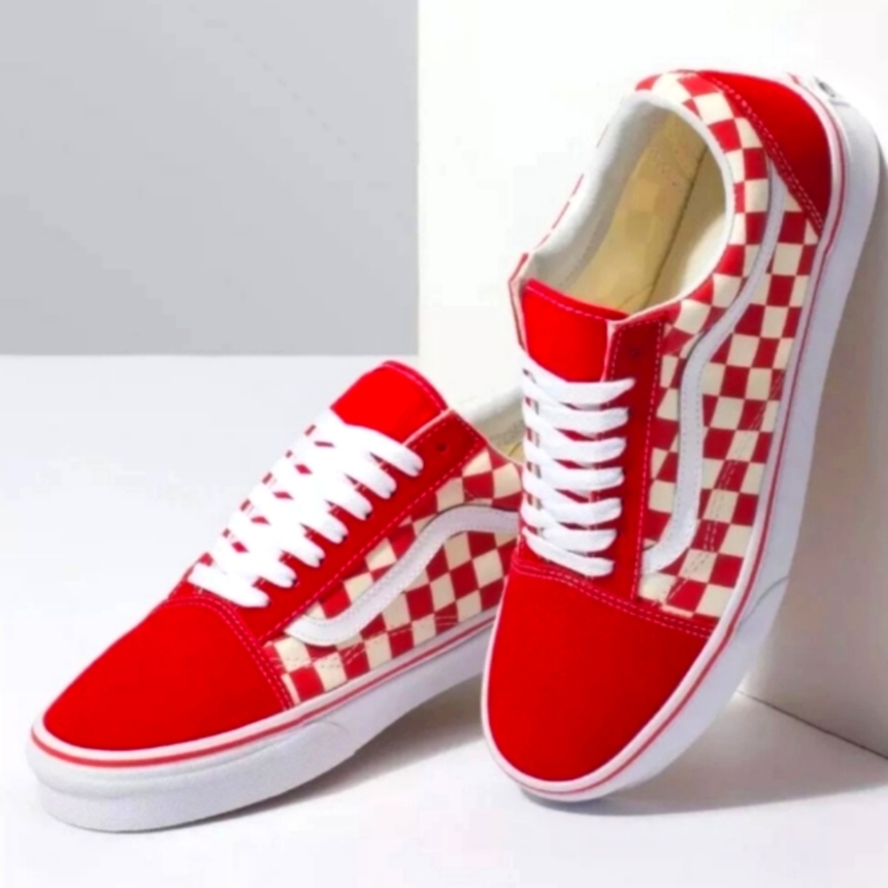 Vans Red Checkered Men's Shoes